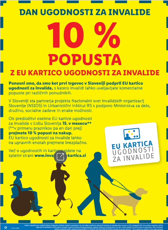Vedno več invalidov na dan ugodnosti za invalide po nakupih v Lidl